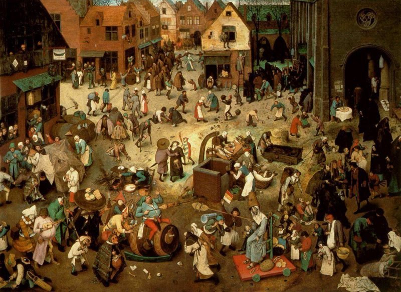 La lotta tra Carnevale e Quaresima di Pieter Bruegel