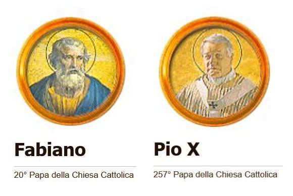 Papa Fabiano e Pio X
