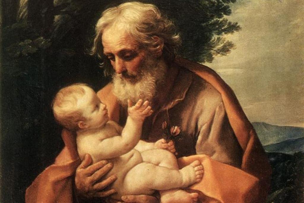 San Giuseppe e il Bambino in un quadro di Guido Reni (particolare)