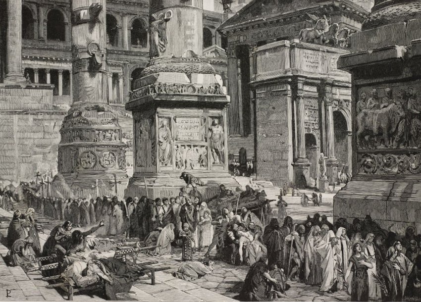 processione a roma durante la peste del 590