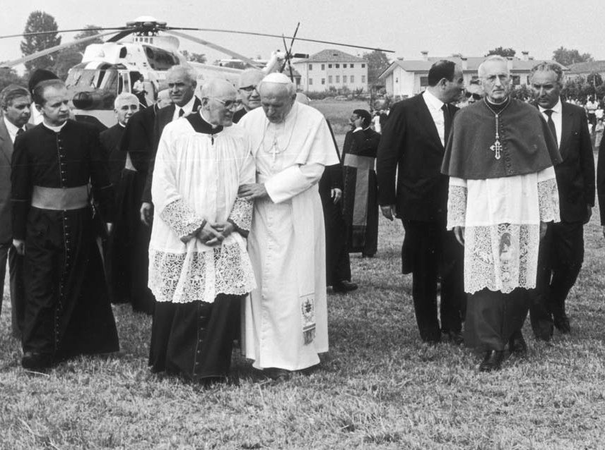 Mons Liessi con Giovanni Paolo II alle Cendrole il 15/6/1985
