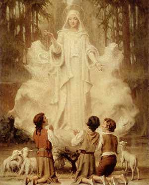 Prima apparizione Madonna di Fatima (stampa)